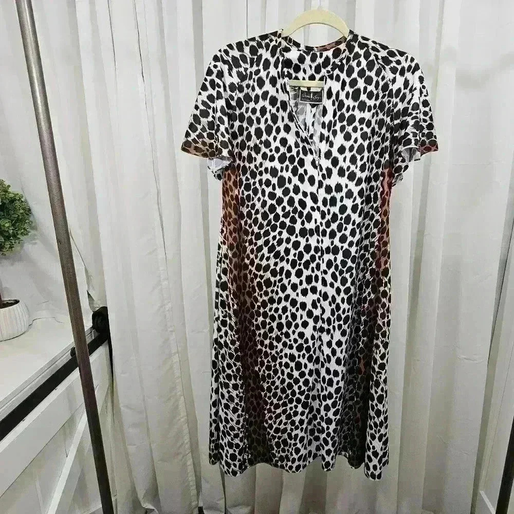 Doris Jay Women's Size S Animal Print Kaftan Muumuu Dress